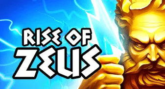 A majestic and powerful image of the game 'Rise of Zeus', highlighting the commanding presence of the mighty Greek god as the central figure.